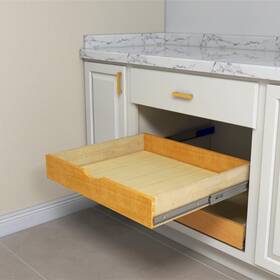 Elysian 739472915672 Solid Wood Pull Out Drawer 27 Inch W 21 D For Kitchen Cabinets Roll Tra