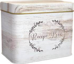 00860009874268 Emthony Tin Recipe Box Set 48 4x6 Extra Tall Cards And 12 Dividers Index Organizer For