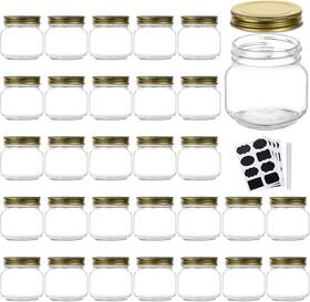 B07jwhw5rh Encheng 8 Oz Glass Jars With Lids Ball Regular 8oz-24pack-regular Clear