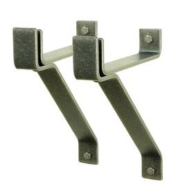 Enclume 606155002441 Wall Brackets 8 Inch Handcrafted Hammered Steel For Roll End Bar Set Of 2