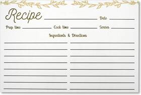 Engaged Living 445013624615 Dekali Designs Rustic Recipe Cards 4x6 Inches 50 Pack Double Sided Index