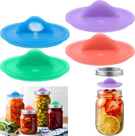 So-enhon-1925 Enhon Airlock Lids For Mason Jar Fermentation Red Blue Purple Yellow