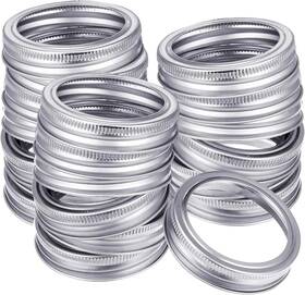 2021822 Ensbelei Bl/2021822 24 Pieces Regular Mouth Mason Jar Canning Bands Reusable Replacement Silver