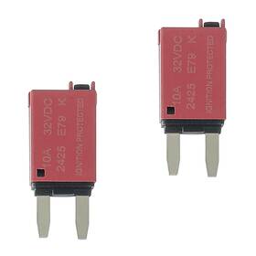 Ep-2e79-10a Eplzon 10a Dc 12v-32v Manual Reset Circuit Breaker Atm Low Profile T1 Mini Blade Fus