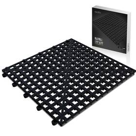 A-ism-6-blk Esatto 6 Pack Interlocking Shelf Mats 12 Black For Spills Clean Bars Sta Inch