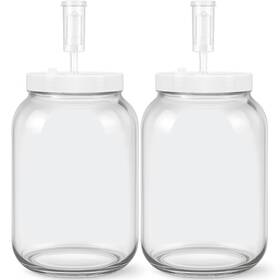 Essmilkee 756593187337 1 Gallon Large Glass Fermentation Jars For Kombucha Sourdough Starter Wide M Essmilkee 756593187337 1 Gallon Large Glass Fermentation Jars For Kombucha Sourdough Starter Wide M