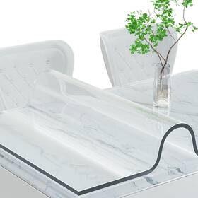 Et10000483a3-fba Etechmart Clear Plastic Table Cover Protector Rectangle 24 X 60ftft Thick Wate