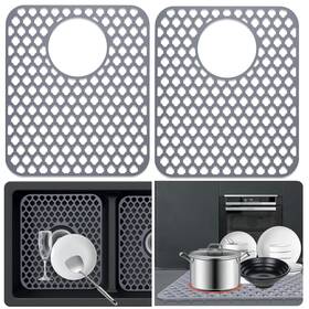 Eternelovery 768434991935 Sink Protectors For Kitchen 2pcs Silicone Mats Protector Grid F Eternelovery 768434991935 Sink Protectors For Kitchen 2pcs Silicone Mats Protector Grid F