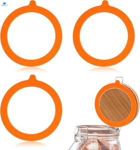 652165 Euphhonycs 1 Gtxjjurz 4 Pcs Rubber Seals For Glass Jars Silicone Replacement Gasket 4.5 Inch