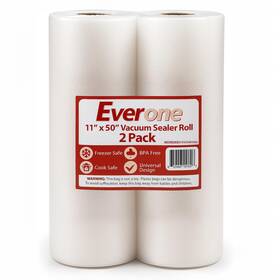 Everone 843484101937 Vacuum Sealer Bags Roll 11 Inch X 50ft For Food Saver And Sous Vide Bpa Free Hea
