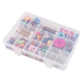 Plasticbox01 Exptolii 617737817537 18 Grids Plastic Organizer Box With Dividers Clear Compartment Cont