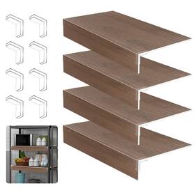 Fgb168 Eyayen 4 Pcs Wire Shelf Cover Rack Covers For Shelves Pvc Wood-look She
