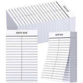 Rt-faccito-4637 Faccito 250 Pcs Peel And Stick Date Due Slips Library Cards 3 X 5