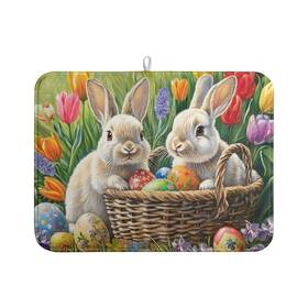 Xxwllu667wcf8gw241111 Farg Easter Dish Drying Mat Spring Kitchen Floral Pad Tu... Fast Ship