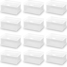 T-c1155-us Farmer Mani 12 Packs Rectangle Plastic Clear Storage Containers Box 4.49 X 3.11 2.28 I