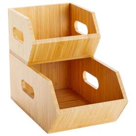 Farmlyn Creek 194425498549 Stackable Pantry Organizers And Storage Bins - 2-pack 12.5x7x5 I