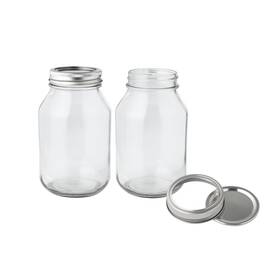 Fastrack 055848003294 32 Oz Regular Mouth Mason Jars With Lids Pack Of 2 Clear