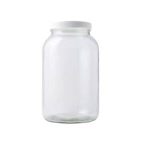 Fastrack 628504292860 1 Gallon Mason Jar With White Airtight Lid Regular Clear