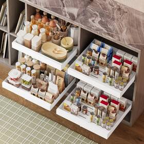 Favsh 941997116708 2-pack Pull-out Cabinet Organizer With Expandable - Spice Rack For