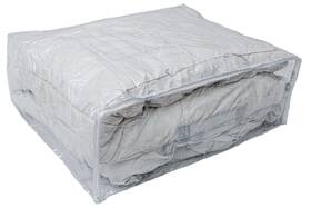 Fba 686751145308 Set Of 5 Clear Vinyl Zippered Storage Bags 22 X 18 7.5 Inch With Handle