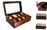 Cominhkg128020 Fba Wooden Tea Storage Chest Box With Compartments And Glass Reddish Cominhkg128020 Fba Wooden Tea Storage Chest Box With Compartments And Glass Reddish