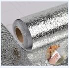 Feisoon 15.7inchx78.7inch Silver Kitchen Backsplash Contact Paper Peel And Stick Wallp