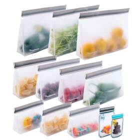 67-t1 Fenghuang 12 Stand Up Extra Thick Leakproof Reusable Food Bags - Freezer And Sto