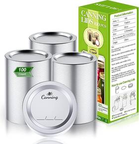 Fenrir 787365029623 100pcs Regular Mouth Canning Lids Jar For Ball Silver