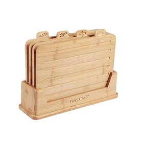 Fiery Chef 698545639214 12.6 Inch L X 9 W Bamboo Cutting Board Set Of 4 - Wood With Hold Fiery Chef 698545639214 12.6 Inch L X 9 W Bamboo Cutting Board Set Of 4 - Wood With Hold