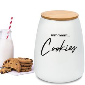Ffcj1 Fifth Fork Ceramic Cookie Jar With Airtight Lid - Cute And Decorative Storage For