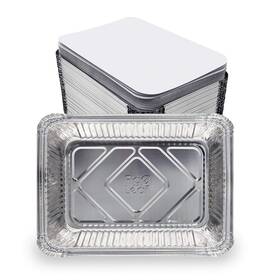 Af-1105 Fig & Leaf 60 Pack Premium 2.5-lb Takeout Pans With Lids - 8.6 Inch X 6.1 2 L Heavy Du