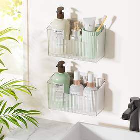 Fikinit 761687723261 2 Pack Adhesive Storage Cabinet Door Caddy Organizer Stackable Clear Plastic Fikinit 761687723261 2 Pack Adhesive Storage Cabinet Door Caddy Organizer Stackable Clear Plastic