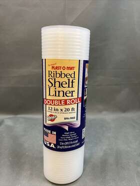 Pm120-c Flex-o-glass Inc Warps Plast-o-mat 12 In X 29ft W Clear Non Adhesive Ribbed Shelf Liner New