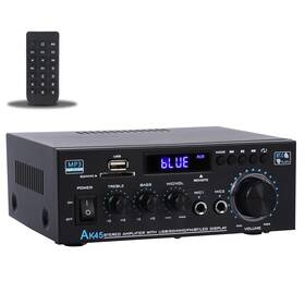 Ak45 Floveedio Bluetooth 5.0 Amplifier Stereo Home Audio Amp 300wx2 Dual Channel Speaker