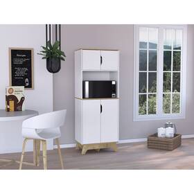 Fm Furniture 691989332628 Brussel Microwave Pantry Cabinet With 2 Double Fm Furniture 691989332628 Brussel Microwave Pantry Cabinet With 2 Double