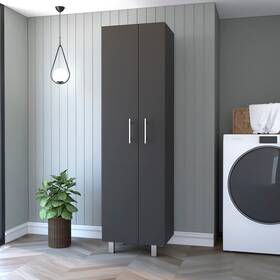Fm Furniture 693031283193 Norway Broom Closet Pantry Five Shelves And Double Door Fm Furniture 693031283193 Norway Broom Closet Pantry Five Shelves And Double Door