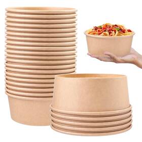 57fn Fniiva 25 Pack Oz Paper Bowls Disposable Food Containers With Lids B