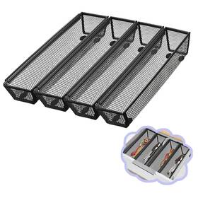 Do231004 Fodofodo 4pcs Drawer Organizer For Kitchen Utensil Mesh With Interloc
