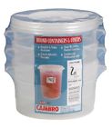 Rfs2ppsw3190 Food-storage Lid Cambro 2-quart Container Set 3