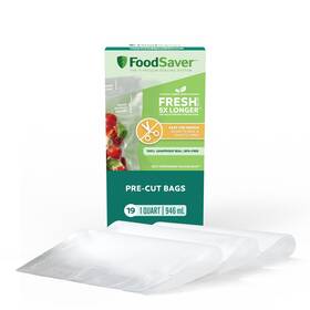 Foodsaver 033413005072 Easy Open Quart Storage Bags 19 Count Foodsaver 033413005072 Easy Open Quart Storage Bags 19 Count