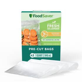 Foodsaver 033413005089 Easy Open Quart Storage Bags 43 Count Foodsaver 033413005089 Easy Open Quart Storage Bags 43 Count