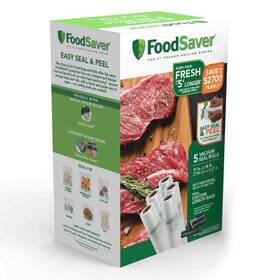 Foodsaver 053891112413 Easy Seal And Peel 11 Inch X 14ft Vacuum Roll 5 Pack