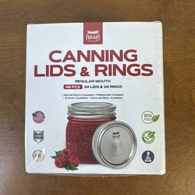 Fj-rl-b-24 Forjars Canning Lids And Rings Regular Mouth 48 Pcs/24 Sets Airtight New