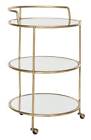 Fox2554b Safavieh Furniture Dulcinea Bar Cart In Gold Finish 683726932826