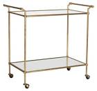 Fox2558a Safavieh Furniture Felicity Bar Cart In Gold Finish 683726732815