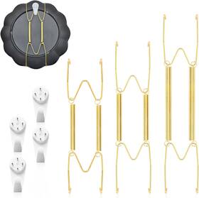 Xs-03 Fozite Decorative Plate Hangers For The Wall 3 Sizes Of 3pcs 6/8/10 Inch Glod