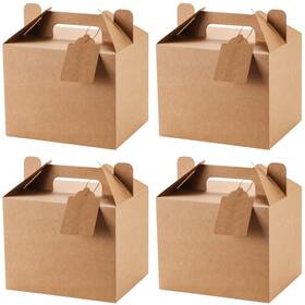 Zssth-12 Frantis Brown Gable Boxes 12 Pack 7 X 5.5 Inches With Rope And Tag Party Favor