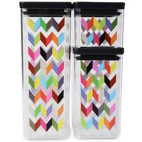 118dsc French Bull Ziggy 3-piece Set Plastic Bpa Free Leak-proof Cereal And Dry Food