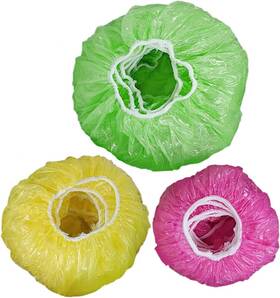 Frigiire 764690480299 Washable Reusable Food Covers Storage Odd Shaped Plates Green/yellow/pink