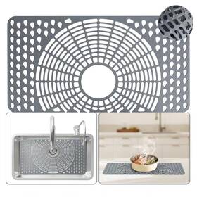 26x14r-d Fritoing Sink Protectors For Kitchen 26ftftx 14ftft 26 Inch X14 Rear Drain Grey